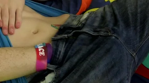 BoyCrush.com - American Elijah playing with toys in the bed