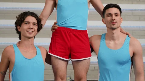 Men: Sticky Spunk Showers the Squad