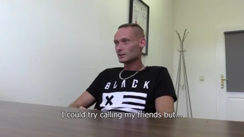 DirtyScout: Slim employee helps with handjob