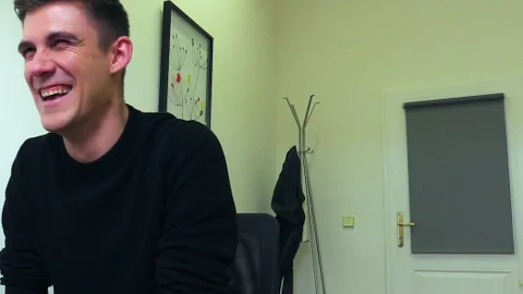 DirtyScout: Erotic barber riding big dick during interview