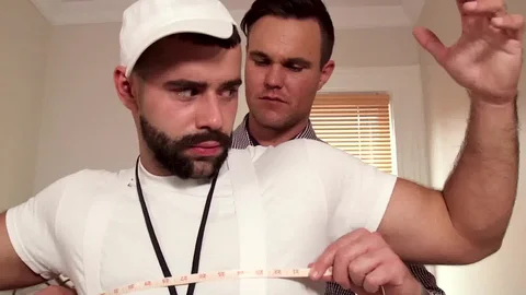 TheGayOffice.com - Inked and muscled hunk anal