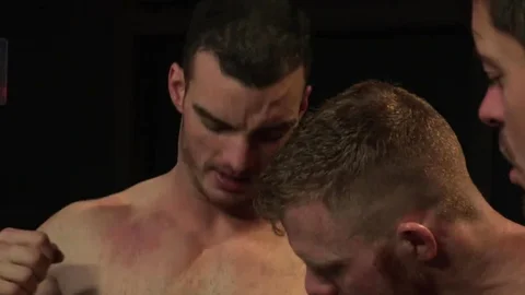 RagingStallion - Hairy tattooed bodybuilder in boots cumshot