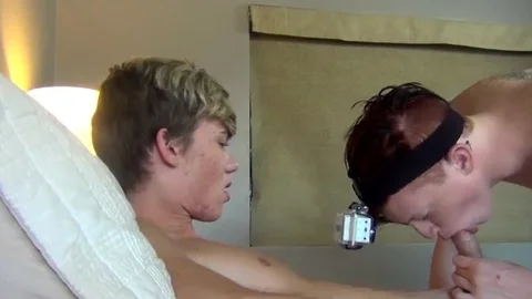 HomeMadeTwinks.com: Blond haired Elijah bareback facial