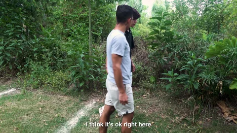 Anonimo: Jogging in the woods turns into hot gay fuck sesh