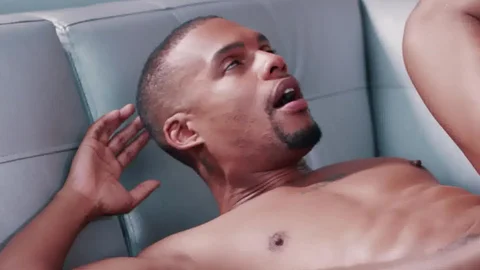 NoirMale: Athletic ebony jock Trent King blowjob cum in HD